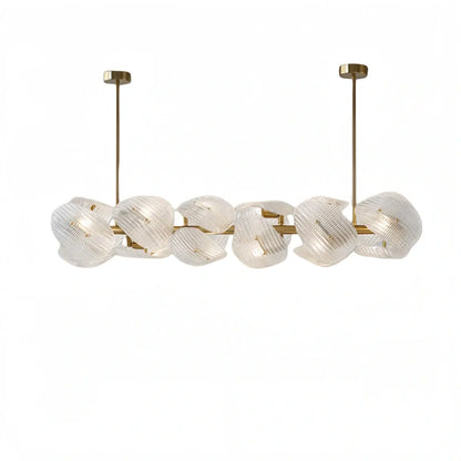Elegant Petal Glass Chandelier -- Round or Linear
