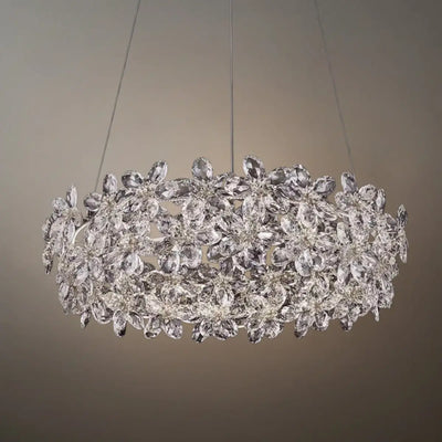 Excelis Luxury Crystal Flower Chandelier