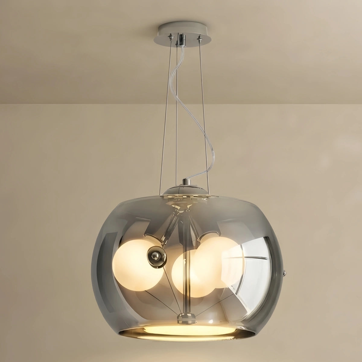 Cylinder Glass Pendant Light -- Clear/Smoked for Dining Room Kitchen