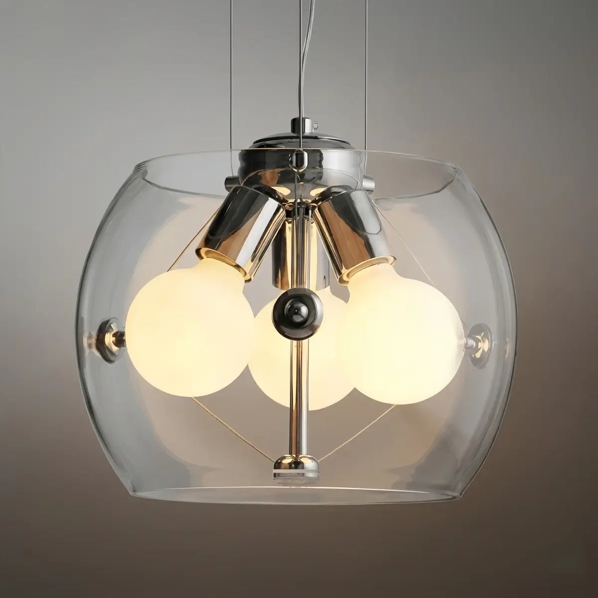 Industrial Cylinder Glass Pendant Light -- Clear or Smoked
