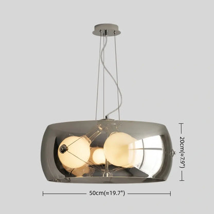 Industrial Cylinder Glass Pendant Light -- Clear or Smoked