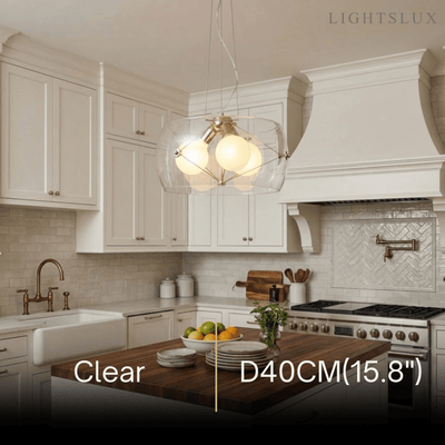 Industrial Cylinder Glass Pendant Light -- Clear or Smoked