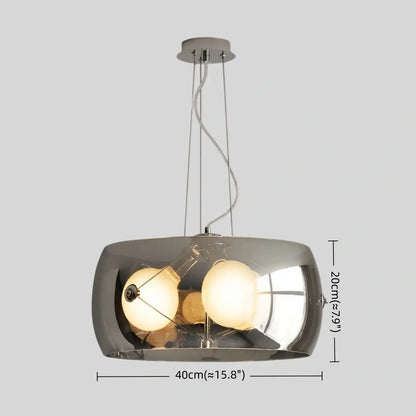 Industrial Cylinder Glass Pendant Light -- Clear or Smoked