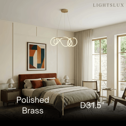 Arcato Minimalist Rope-Wrap Circular Chandelier 