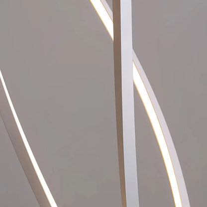 Arcato Art Deco Helix Pendant Light – Black/White Aluminum for Dining Room / Staircase