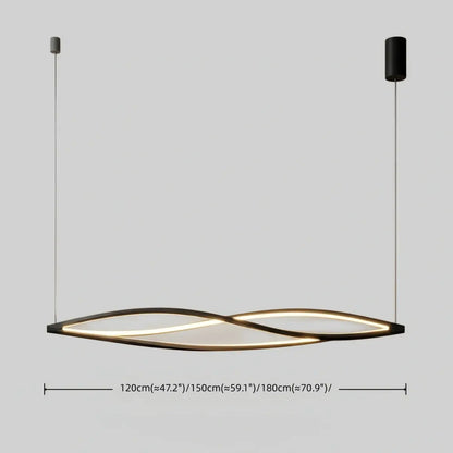 Arcato Art Deco Helix Pendant Light – Black/White Aluminum for Dining Room / Staircase