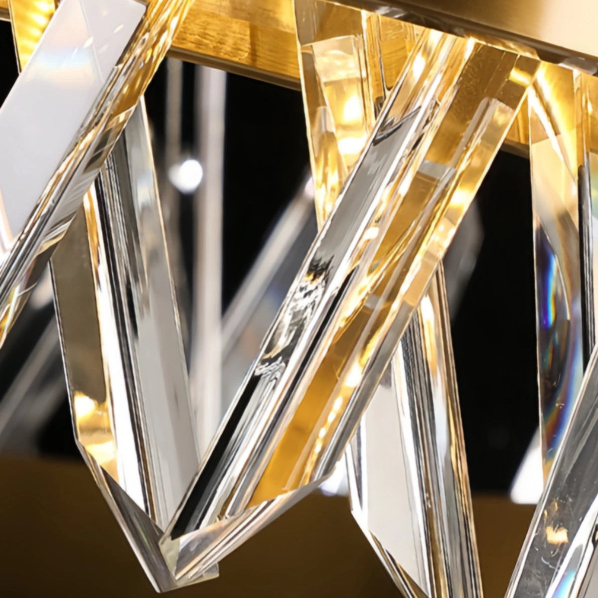 Excelis Crystal Prism Round Chandelier