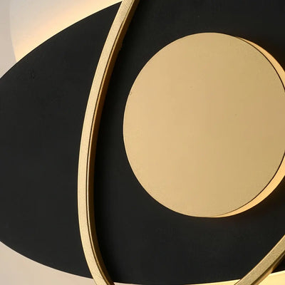 Vivara Modern Oval Wall Lamp – Frosted Glass Brass Black/White for Bedroom / Living Room