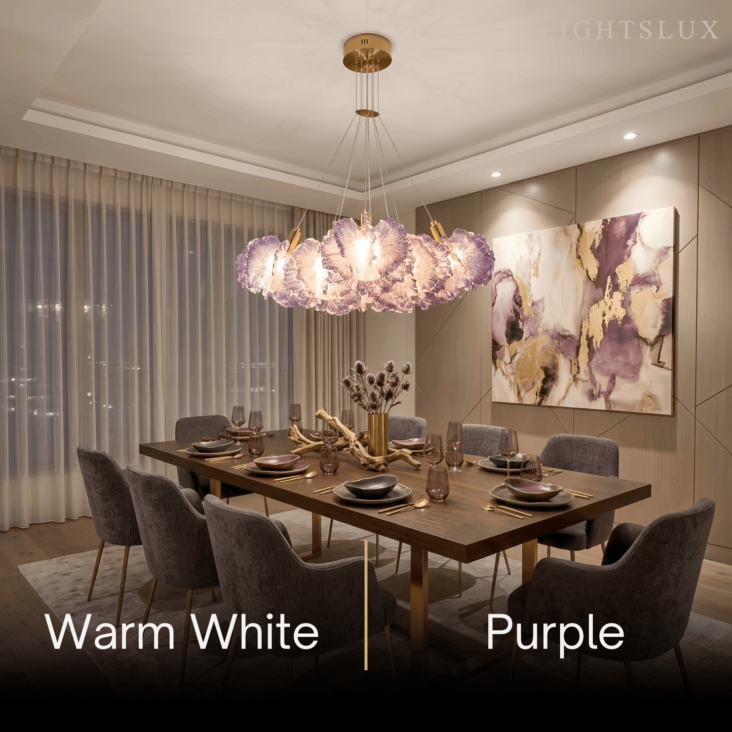 Vivara Modern Cloud Chandelier -- Colorful Acrylic White/Red/Purple/Blue for Dining Room