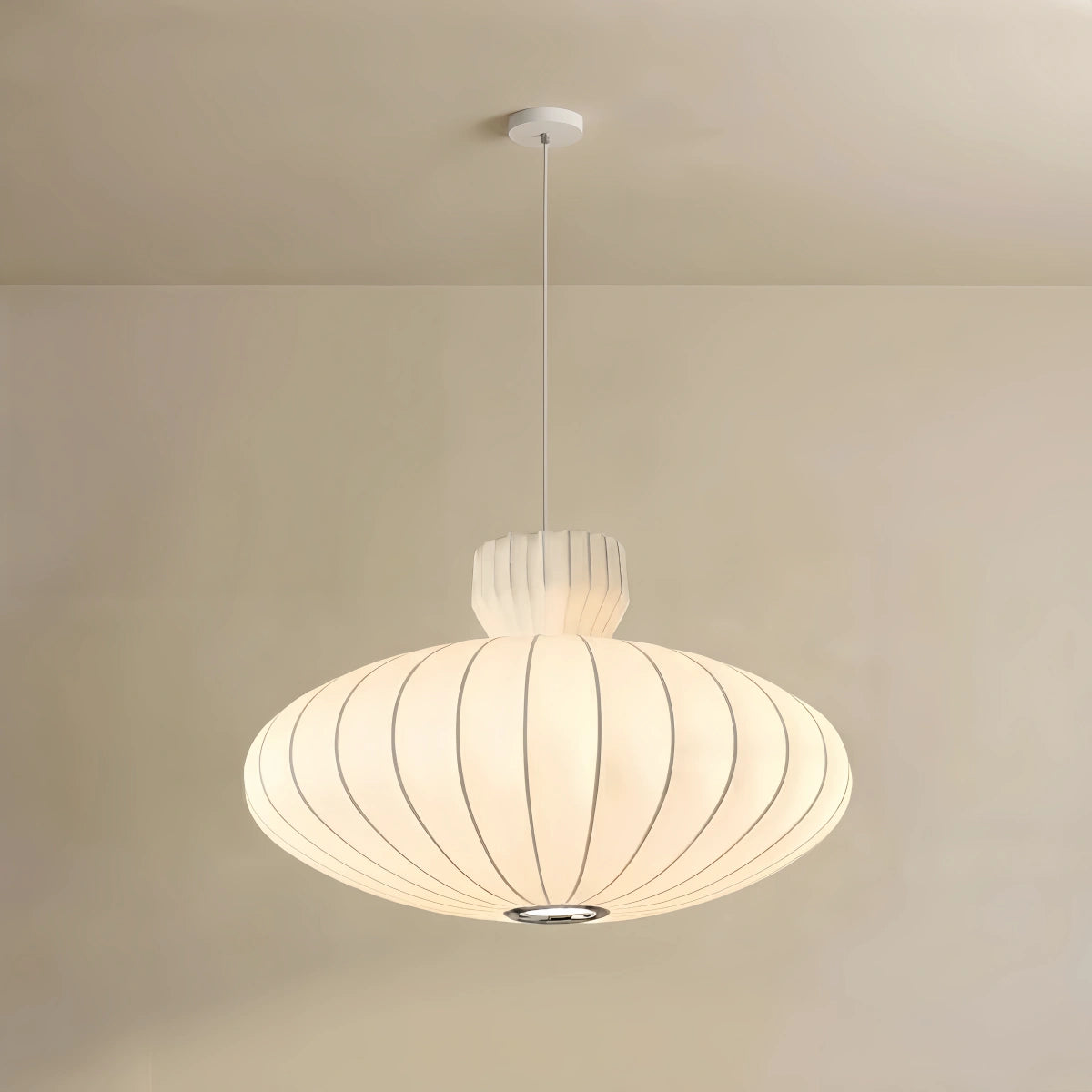 Crema_Minimalist_Silk_Pendant_Light_White_Flying_Saucer_for_Dining_Room