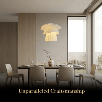 Zenno Minimalist Coir Silk Pendant Light – Natural