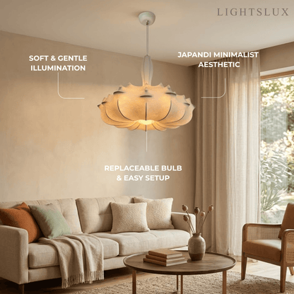 Nordic Silk Pendant Light -- White