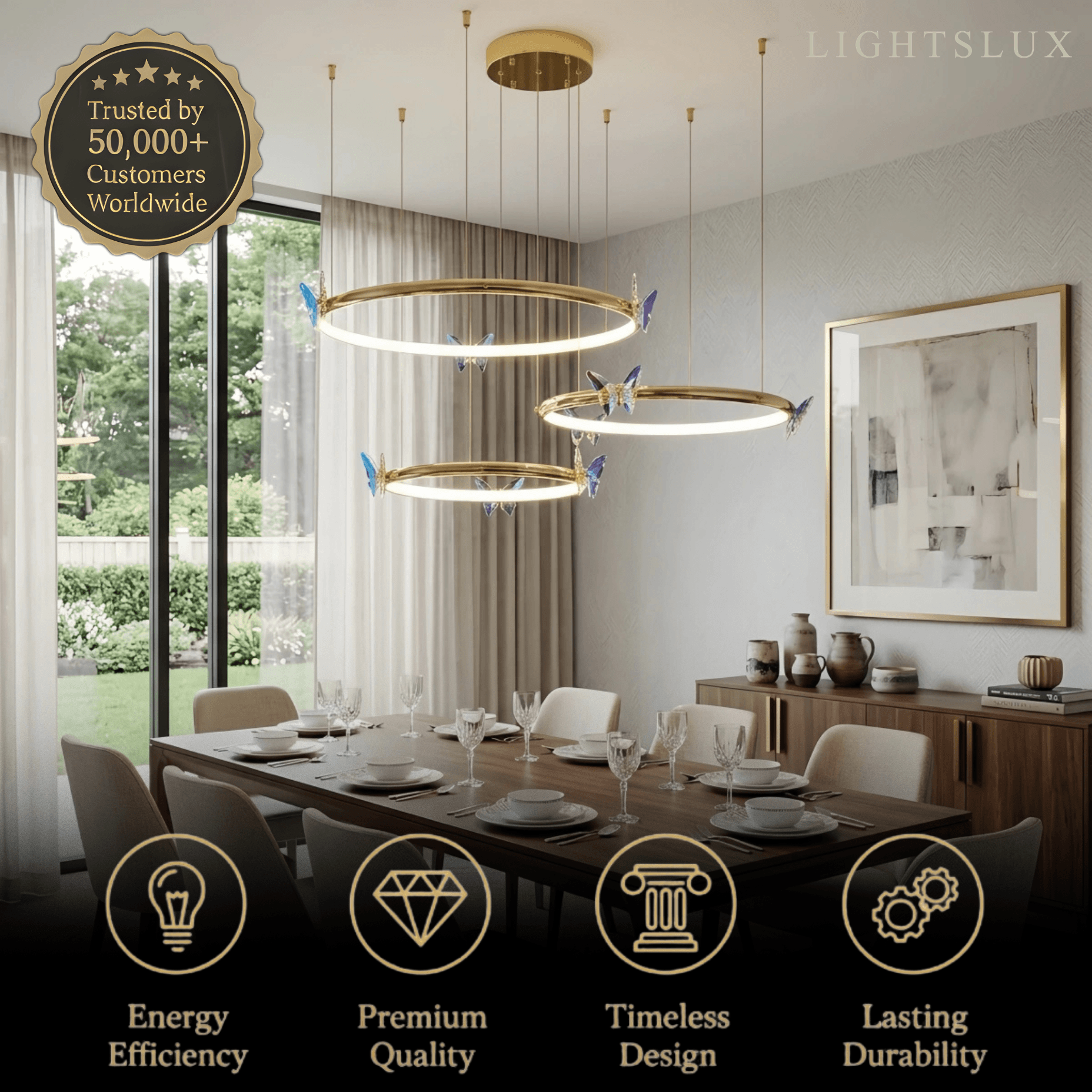 Velora Modern Circular Chandelier 
