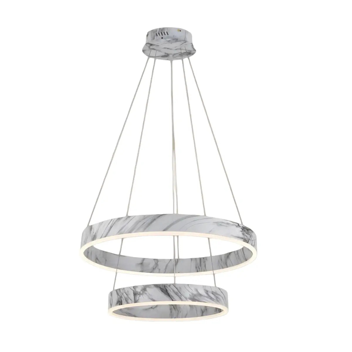Contemporary Tiered Circular  Chandelier -- Marble