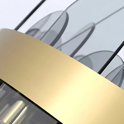Excelis Elegant Long Oval Glass Chandelier