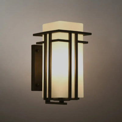 Rustic Outdoor Wall Sconce -- Black