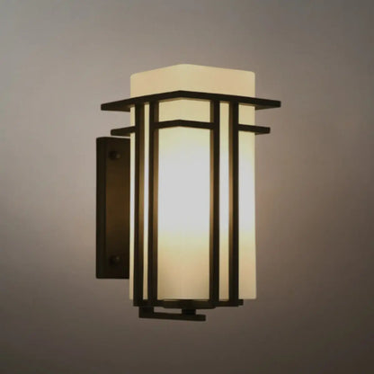 Rustic Outdoor Wall Sconce -- Black