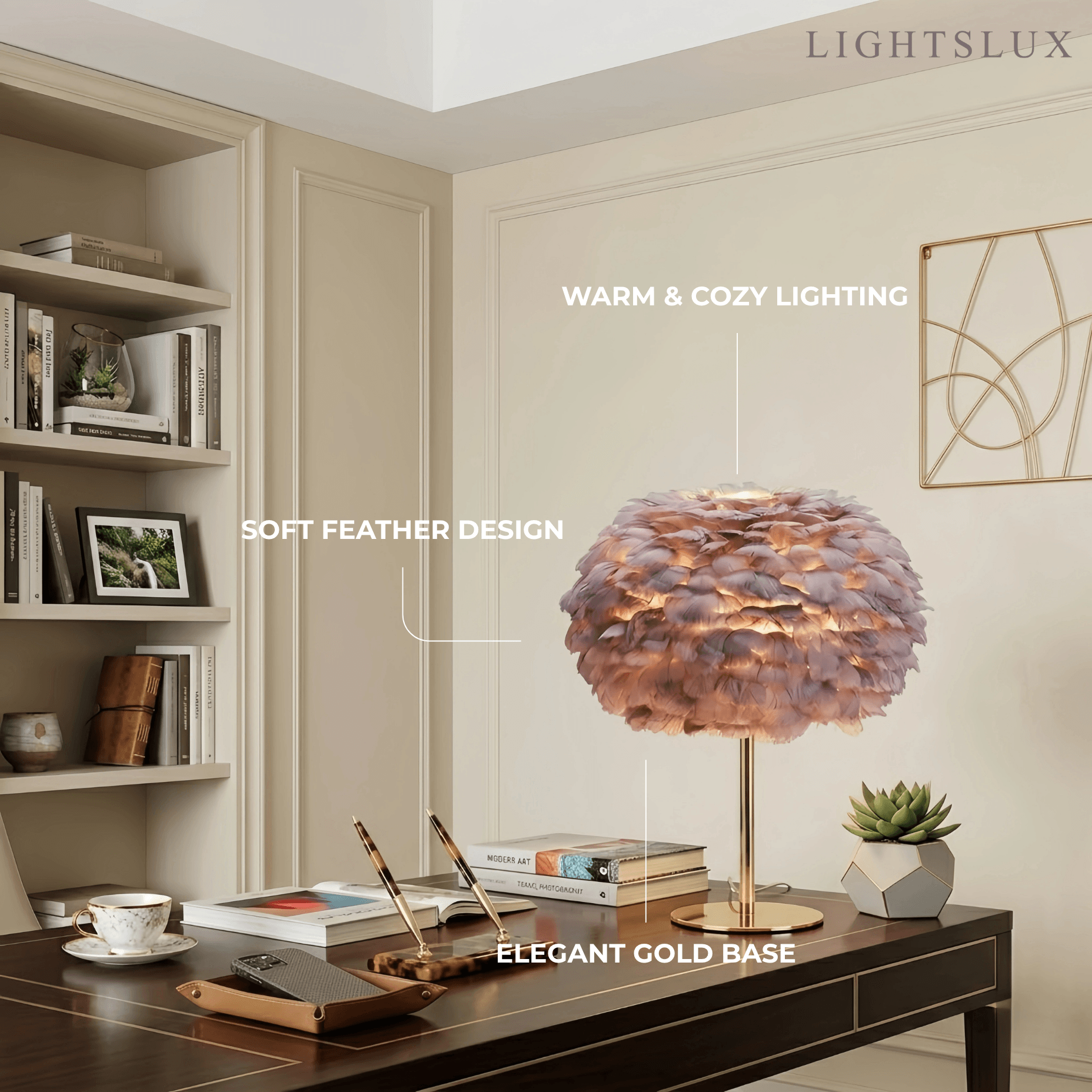 Elegant_Globe_Feather_Table_Lamp_--_Gold