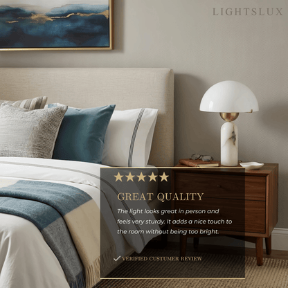 Alba Minimalist Alabaster Table Lamp