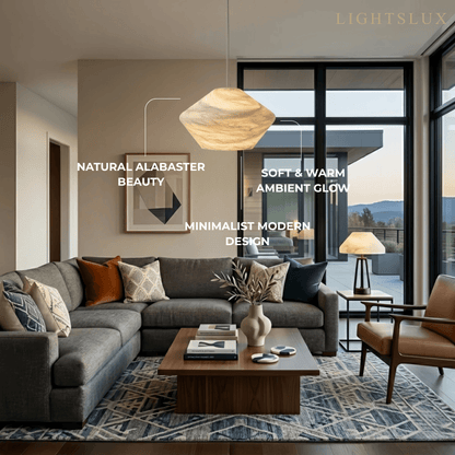 Alba Modern Alabaster Pendant Light4d0