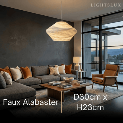 Alba Modern Alabaster Pendant Light4d0