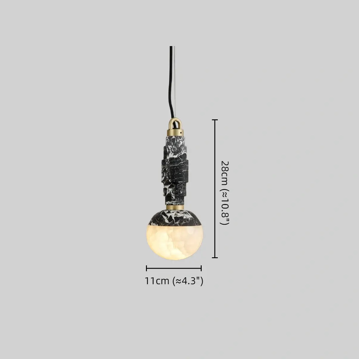 Alba Minimalist Marble Alabaster Pendant Lamp