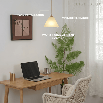 Alba  Minimalist Alabaster Pendant Light – White