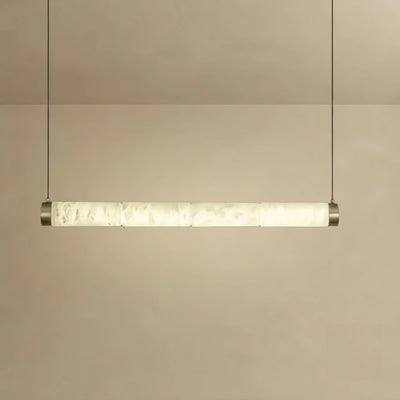 Alabaster Pendant Light – Brass & White for Dining Room, Living Room, Bedroom