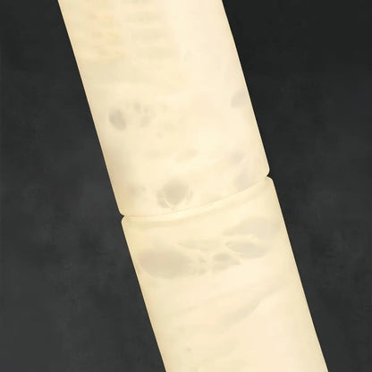 Alba Modern Alabaster Pendant Light – Brass & White