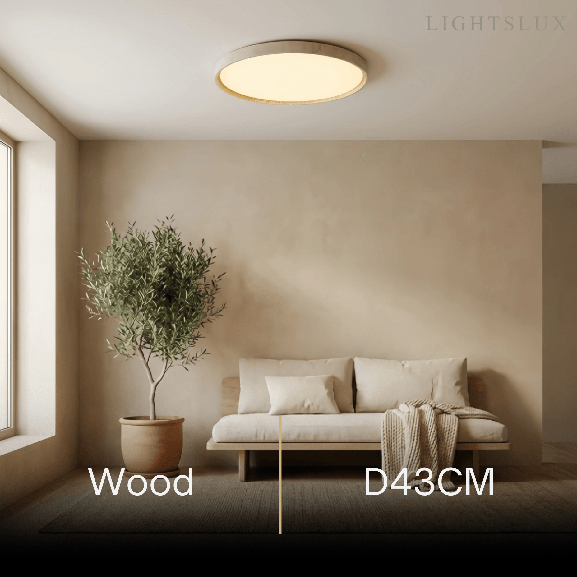 Strata Modern Minimalist Travertine Ceiling Light