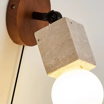 Strata Natural Travertine Pendant Light