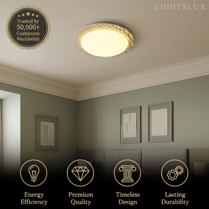 Strata Natural Travertine Ceiling Light