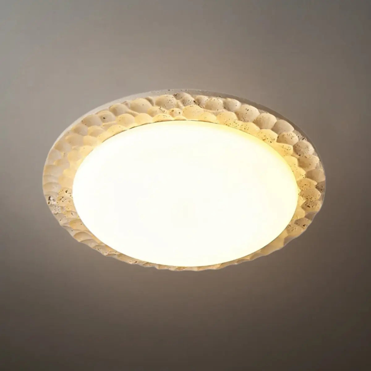 Strata Natural Travertine Ceiling Light