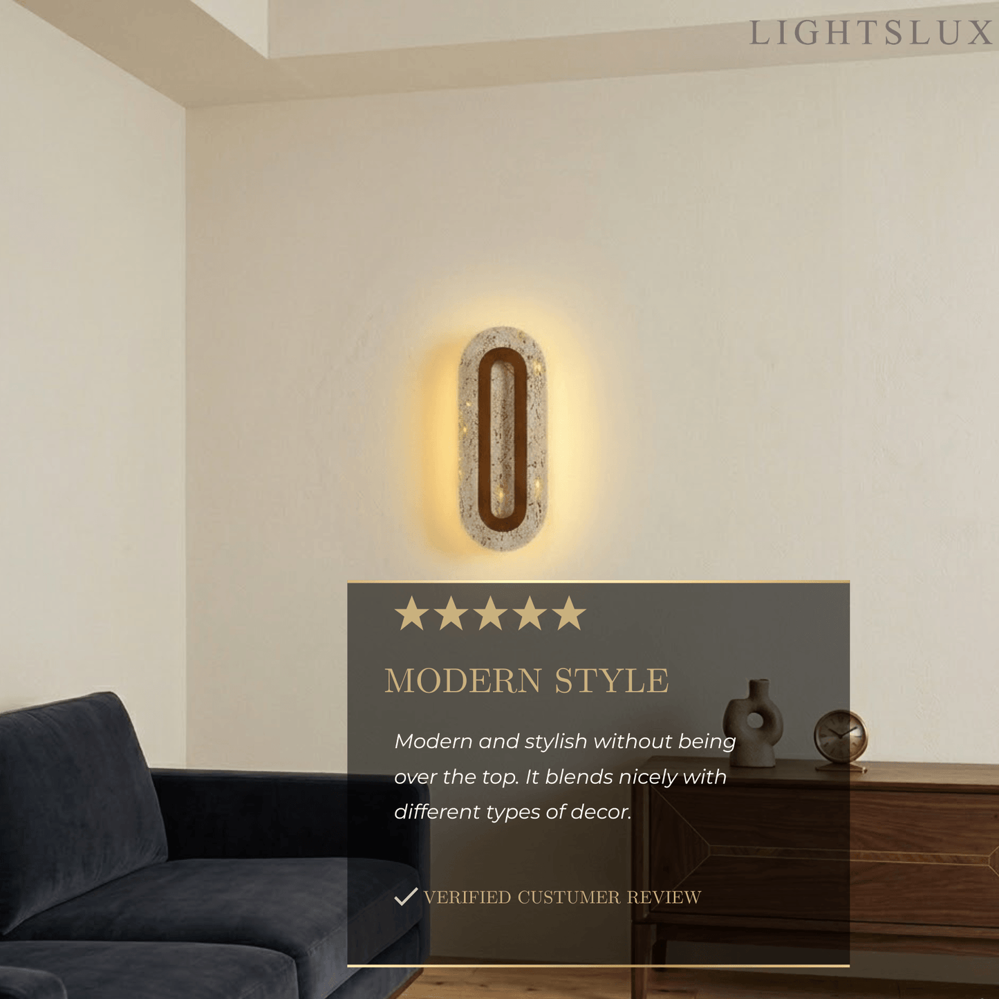 Strata Natural Travertine Wall Light