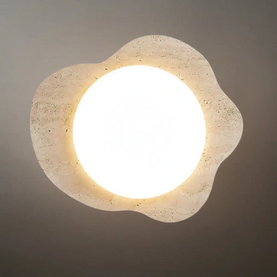 Strata Minimalist Travertine Ceiling Light 