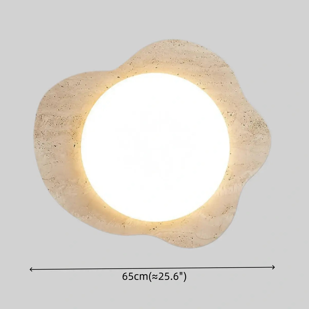 Strata Minimalist Travertine Ceiling Light 