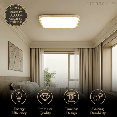 Strata Modern Travertine Ceiling Light