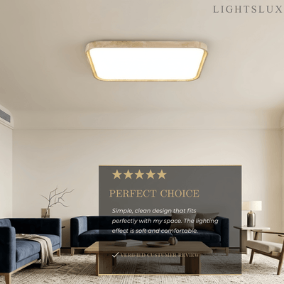 Strata Modern Travertine Ceiling Light