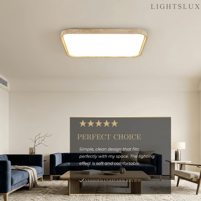 Strata Modern Travertine Ceiling Light