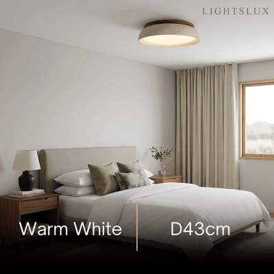 Strata Minimalist Travertine Ceiling Light 
