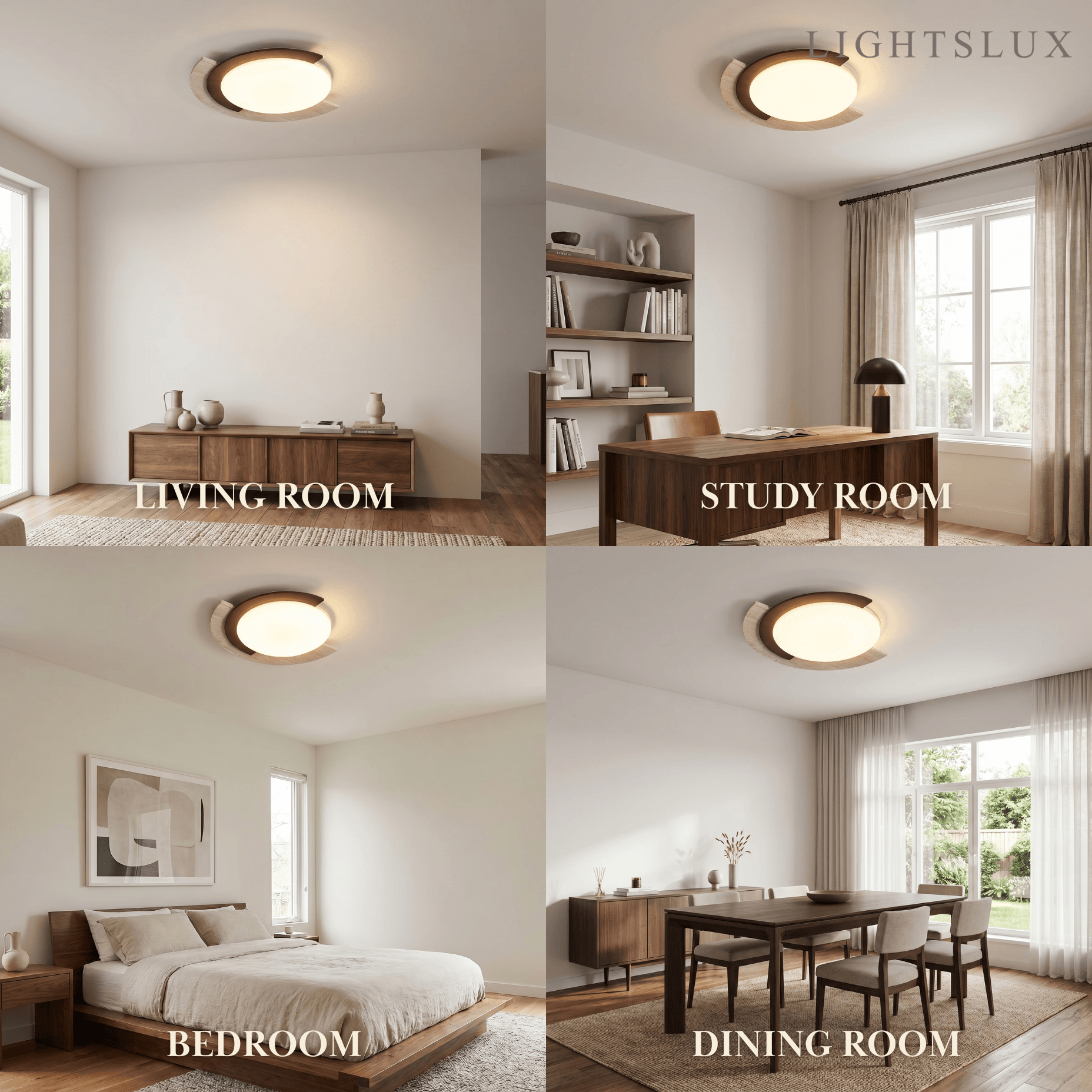 Strata Natural Travertine Ceiling Light