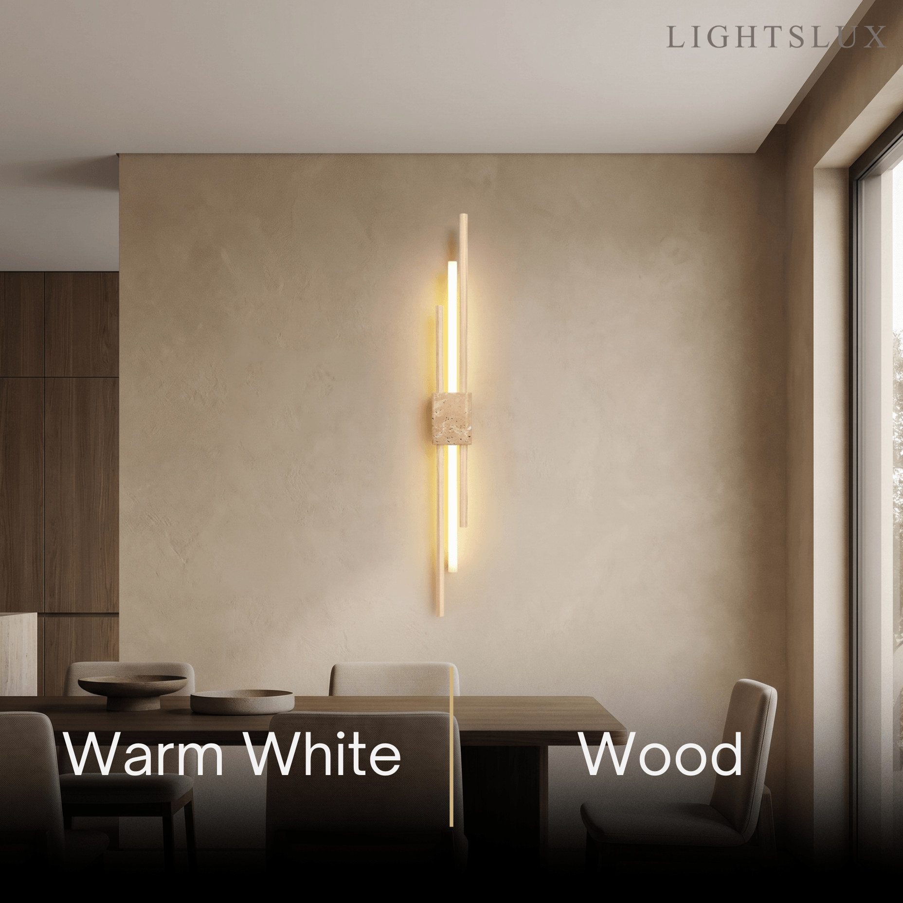 Strata Minimalist Travertine Wall Light