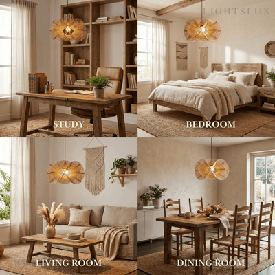 Bamburo Nordic Woven Rattan Pendant Lamp