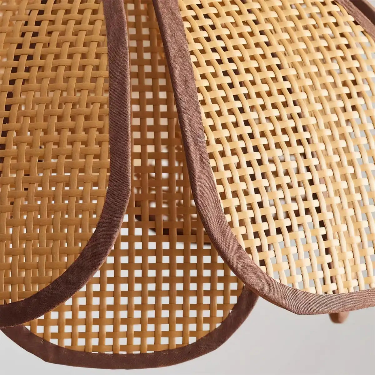Bamburo Natural Pendant Light Rattan and Wood Walnut 