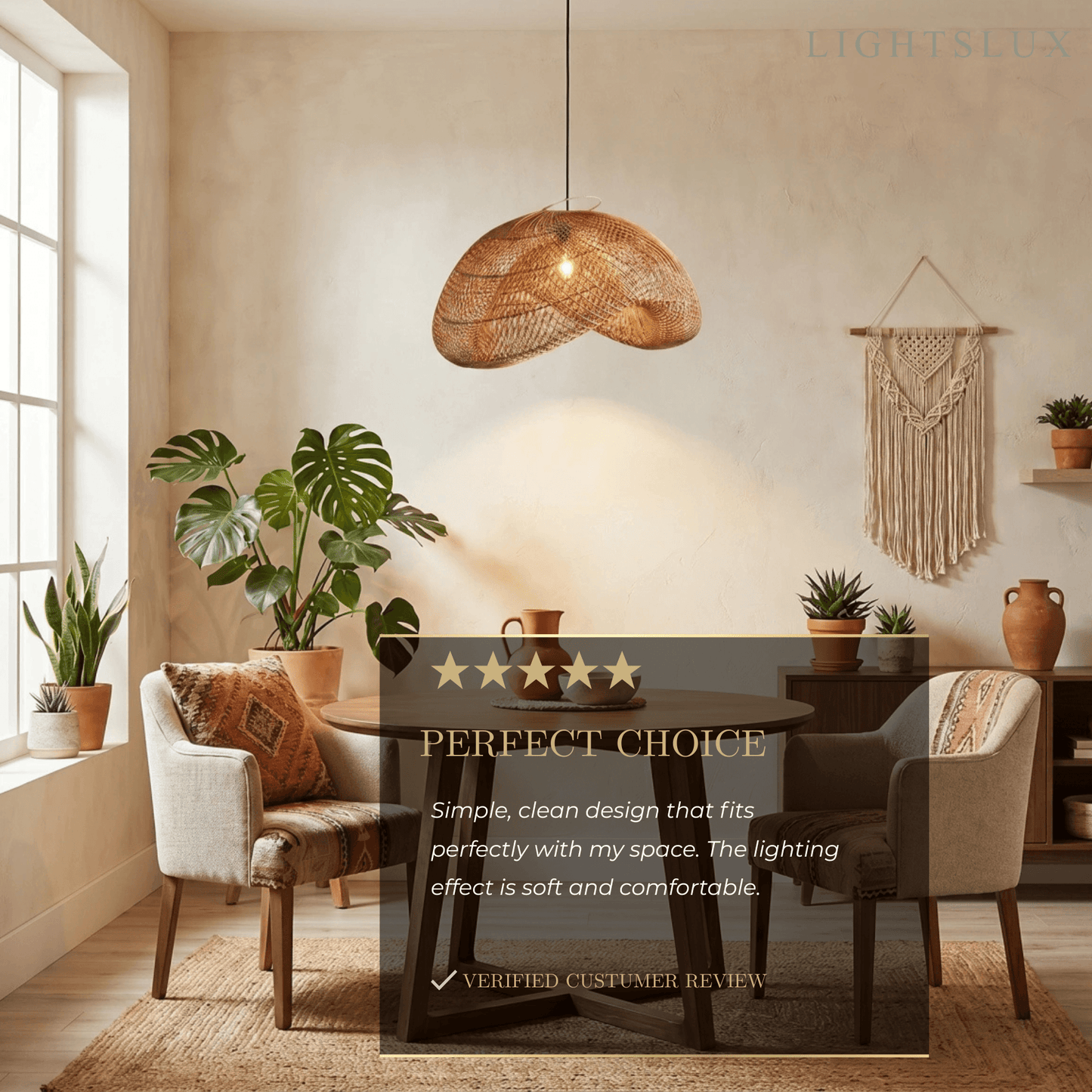 Bamburo Natural Rattan Pendant Light