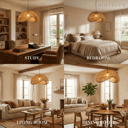 Bamburo Natural Rattan Pendant Light