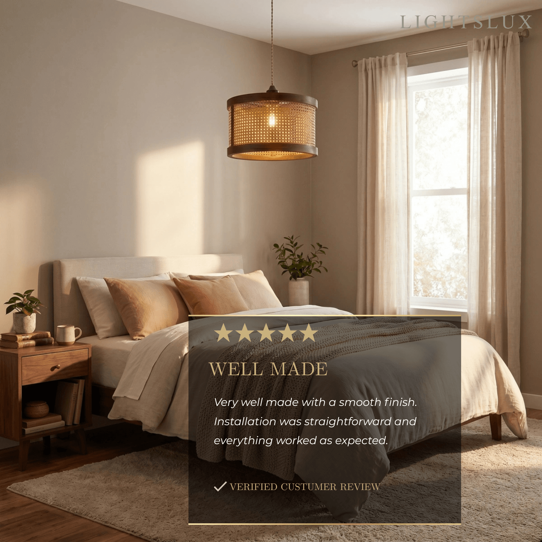Bamburo Natural Woven Pendant Light