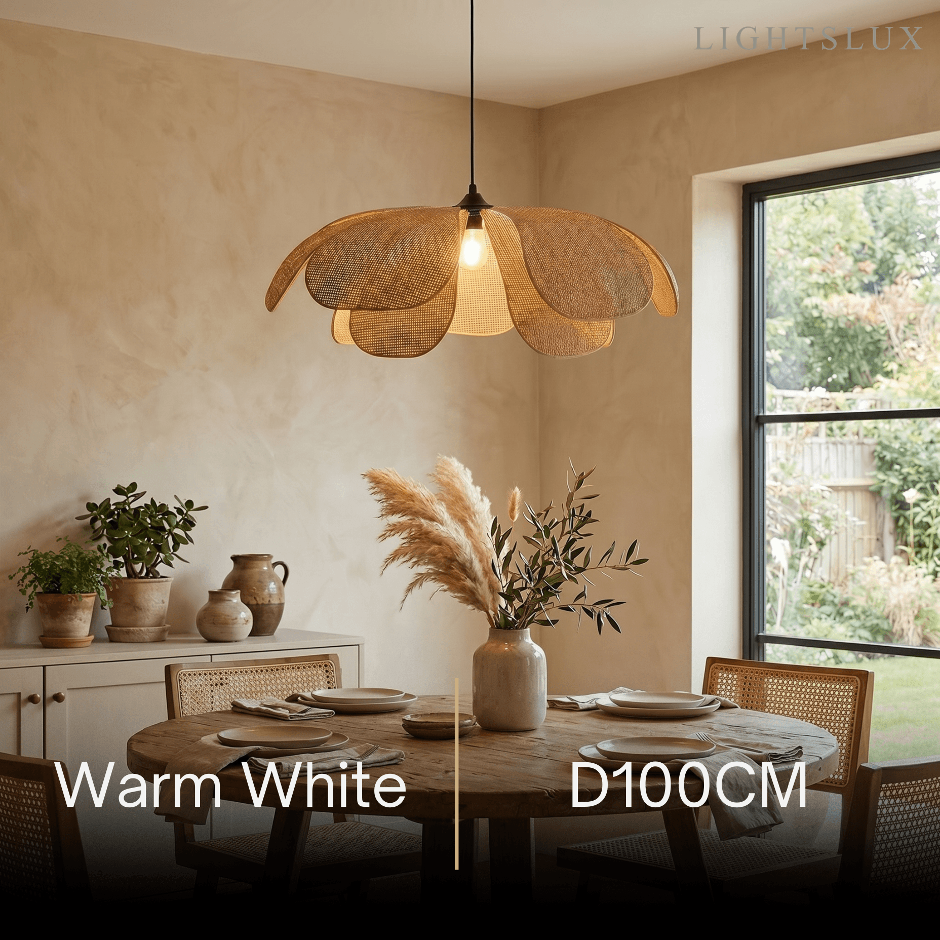 Bamburo Natural Rattan Pendant Light