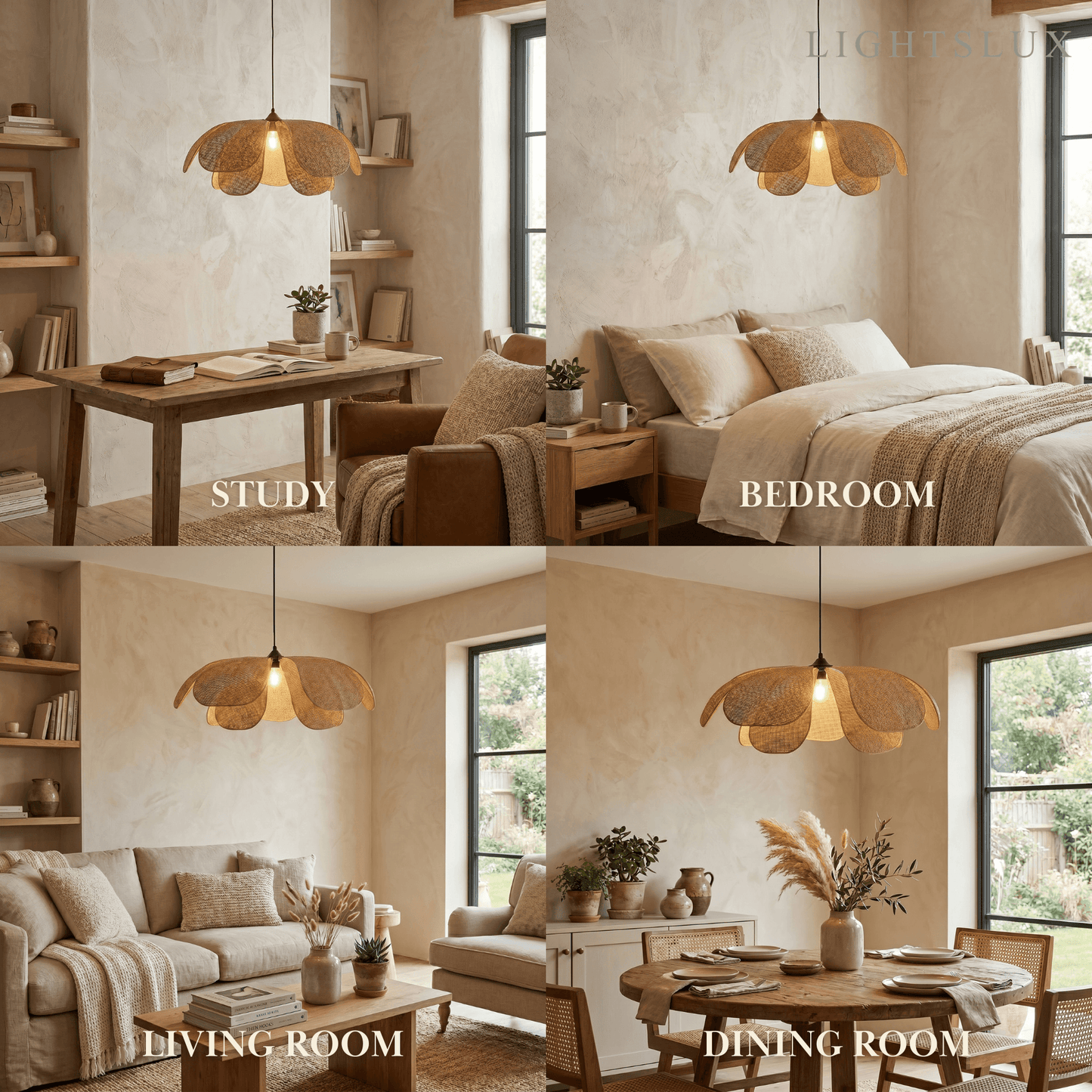 Bamburo Natural Rattan Pendant Light