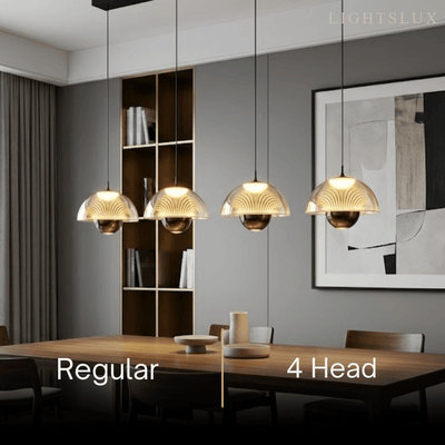Velora Artistic Pendant Light -- Iron & Aluminum with Acrylic Shade, Pearl Black for Bedroom Dining Room